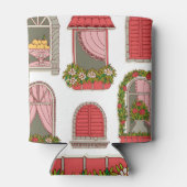 ヴィンテージウィンドウのイラスト芸術的:。 缶クーラー (裏面)