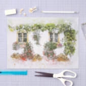 ヴィンテージウィンドウフラワーズデコパージュティッシュペーパー 薄葉紙 (クラフト)