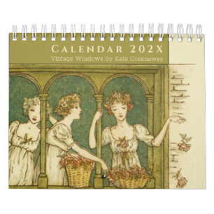 ヴィンテージウィンドウby Kate Greenaway Girls & Children カレンダー