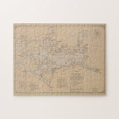 ヴィンテージウィンニペソーキー湖の地図(1907) ジグソーパズル (横)