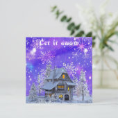 ヴィンテージウィンモダンタースノーフレークズハウス カード (スタンド正面)