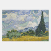 ヴィンテージウィートフィールドとサイプレスby Van ゴッホ ラッピングペーパーシート (正面2)