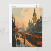 ヴィンテージウィーンウィンターポストカード ポストカード (正面/裏面)