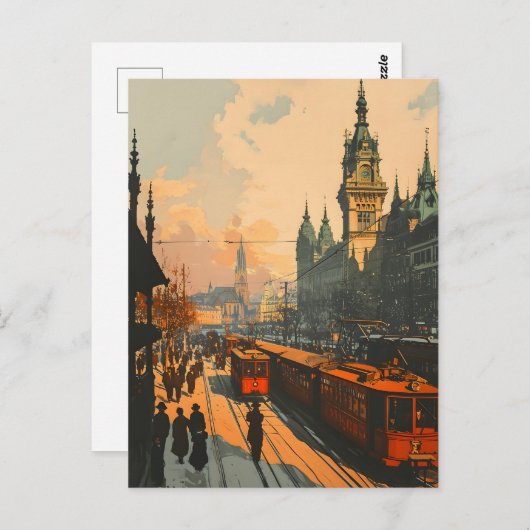 ヴィンテージウィーンウィンターポストカード ポストカード (正面/裏面)