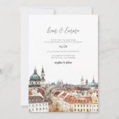 ヴィンテージウィーンウォーター結婚カラー 招待状 (正面)