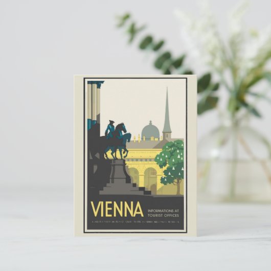 ヴィンテージウィーンオーストリアシティスカイライントラベル ポストカード (スタンド正面)