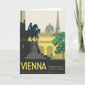 ヴィンテージウィーンオーストリアジョセフズスクエアトラベルポスト カード (正面)