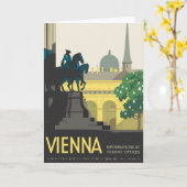 ヴィンテージウィーンオーストリアジョセフズスクエアトラベルポスト カード (黄色い花)