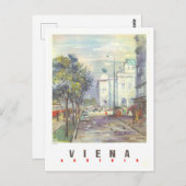 ヴィンテージウィーンオーストリア旅行ポスター ポストカード (正面/裏面)
