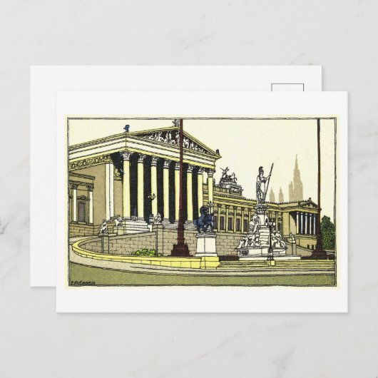 ヴィンテージウィーン議会葉書 ポストカード (正面/裏面)