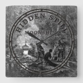 ヴィンテージウイスキー スクエア壁時計 (正面)