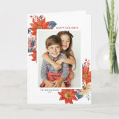 ヴィンテージウインターボタニカルハッピーホリデーズフォト シーズンカード (正面)