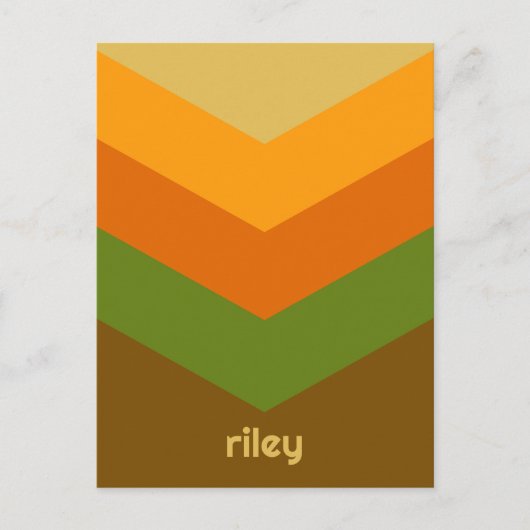 ヴィンテージウインドブレーカーカラーブロックダーツ名前をカスタムする ポストカード (正面)