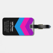 ヴィンテージウインドブレーカーカラーブロックダーツ名前をカスタムする ラゲッジタグ (裏面横)