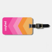 ヴィンテージウインドブレーカーカラーブロックダーツ名前をカスタムする ラゲッジタグ (正面横)