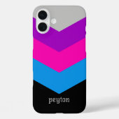 ヴィンテージウインドブレーカーカラーブロックダーツ名前をカスタムする Case-Mate iPhoneケース (裏面)