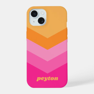 ヴィンテージウインドブレーカーカラーブロックダーツ名前をカスタムする iPhone 15ケース