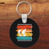 ヴィンテージウェイクボーディングウェイクサーフンウェイクサーファー キーホルダー (正面)