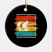 ヴィンテージウェイクボーディングウェイクサーフンウェイクサーファー セラミックオーナメント (正面)