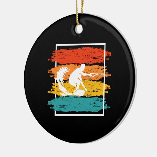 ヴィンテージウェイクボーディングウェイクサーフンウェイクサーファー セラミックオーナメント (左)