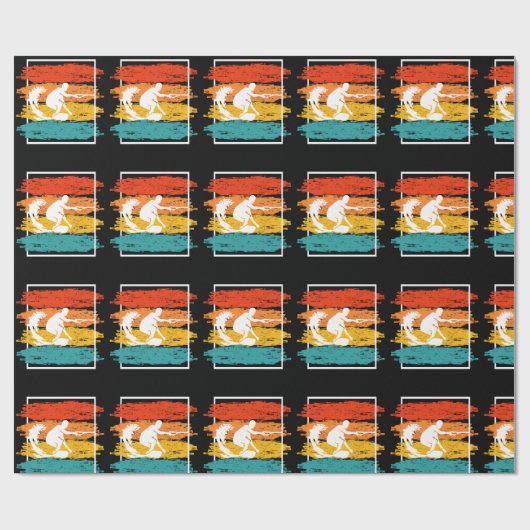 ヴィンテージウェイクボーディングウェイクサーフンウェイクサーファー ラッピングペーパー (フラット)