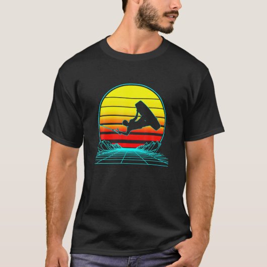 ヴィンテージウェイクボーディングVaporwave Tシャツ (正面)