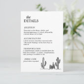 ヴィンテージウェスタンウェディングの詳細カード エンクロージャーカード (スタンド正面)