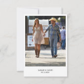 ヴィンテージウェスタンウェディングのSave the Dateカード セーブザデート (裏面)