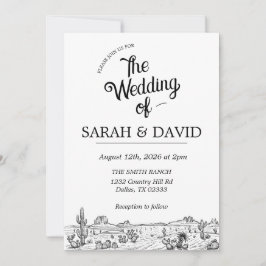 ヴィンテージウェスタンウェディング招待状 招待状