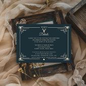 ヴィンテージウェスタンカウボーイカントリーウェディングの詳細 エンクロージャーカード