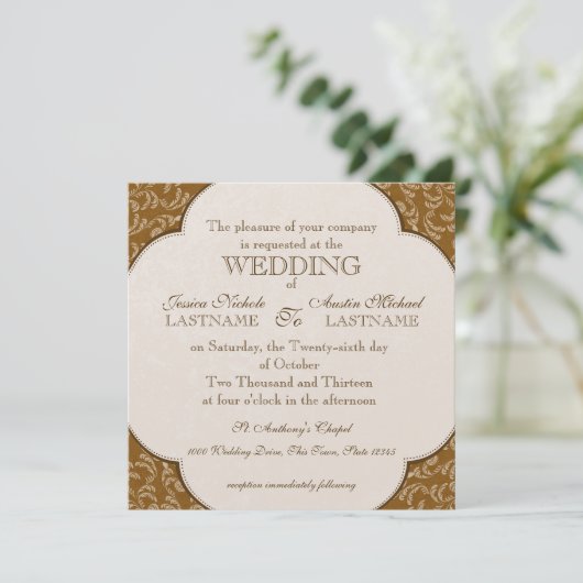 ヴィンテージウェスタンスタイル結婚ズ 招待状 (スタンド正面)