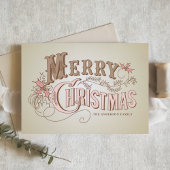 ヴィンテージウェスタンタイポグラフィメリークリスマス シーズンカード