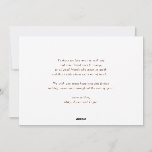 ヴィンテージウェスタンタイポグラフィメリークリスマス シーズンカード (裏面)