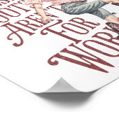 ヴィンテージウェスタンピンナップガール女性のカーボーイブーツスナーキー ポスター (角)