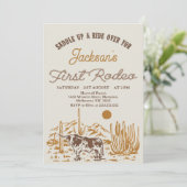 ヴィンテージウェスタンファースト・ロデオ1歳の誕生日 招待状 (スタンド正面)