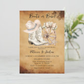 ヴィンテージウェスタンブーツまたはボージェンダーのリビール 招待状 (スタンド正面)