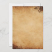 ヴィンテージウェスタンブーツまたはボージェンダーのリビール 招待状 (裏面)