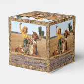 ヴィンテージウェスタン女性のカーボーイオンホースなびく フェイバーボックス (裏面サイド)