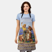 ヴィンテージウェスタン女性のカーボーイオンホースウィークエプロン エプロン (着用した状態)
