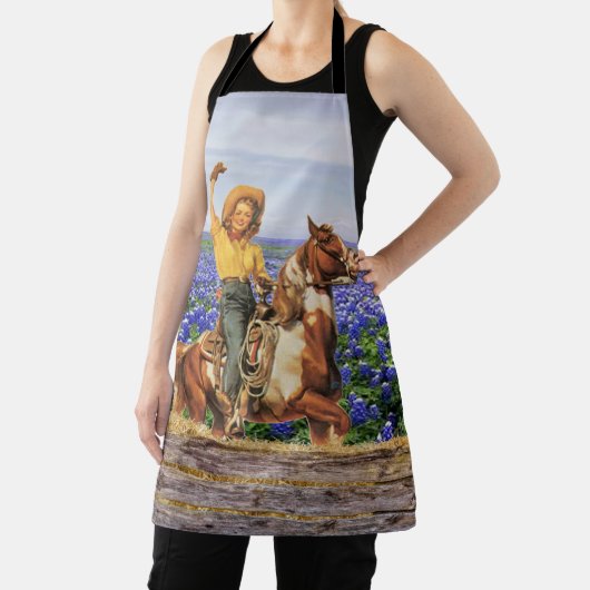 ヴィンテージウェスタン女性のカーボーイオンホースウィークエプロン エプロン (インサイチュ)