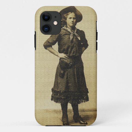 ヴィンテージウェスタン女性のカーボーイ写真 Case-Mate iPhoneケース (裏面)