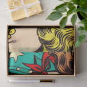 ヴィンテージウェスタン女性のカーボーイ漫画 薄葉紙 (ギフト)