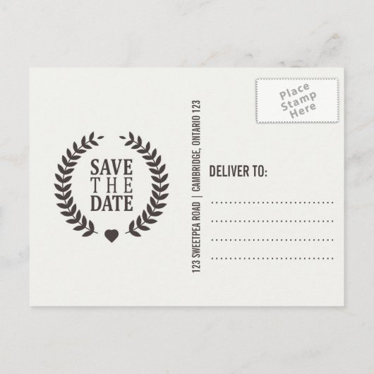 ヴィンテージウェスタン日付写真はがきを保存 案内ポストカード (裏面)