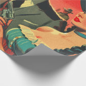 ヴィンテージウェスタン漫画イラストレーション ラッピングペーパー (角)