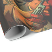 ヴィンテージウェスタン漫画イラストレーション ラッピングペーパー (ロールコーナー)