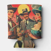 ヴィンテージウェスタン漫画イラストレーション 缶クーラー (裏面)