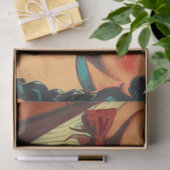 ヴィンテージウェスタン漫画イラストレーション 薄葉紙 (ギフト)