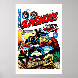 ヴィンテージウェスタン漫画 – ガンスモーク#1 ポスター