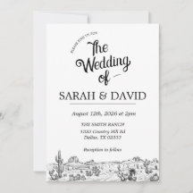 ヴィンテージウェスタン結婚式招待状