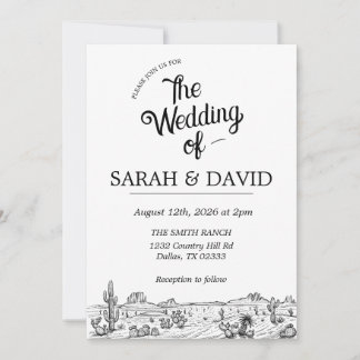 ヴィンテージウェスタン結婚式招待状 招待状